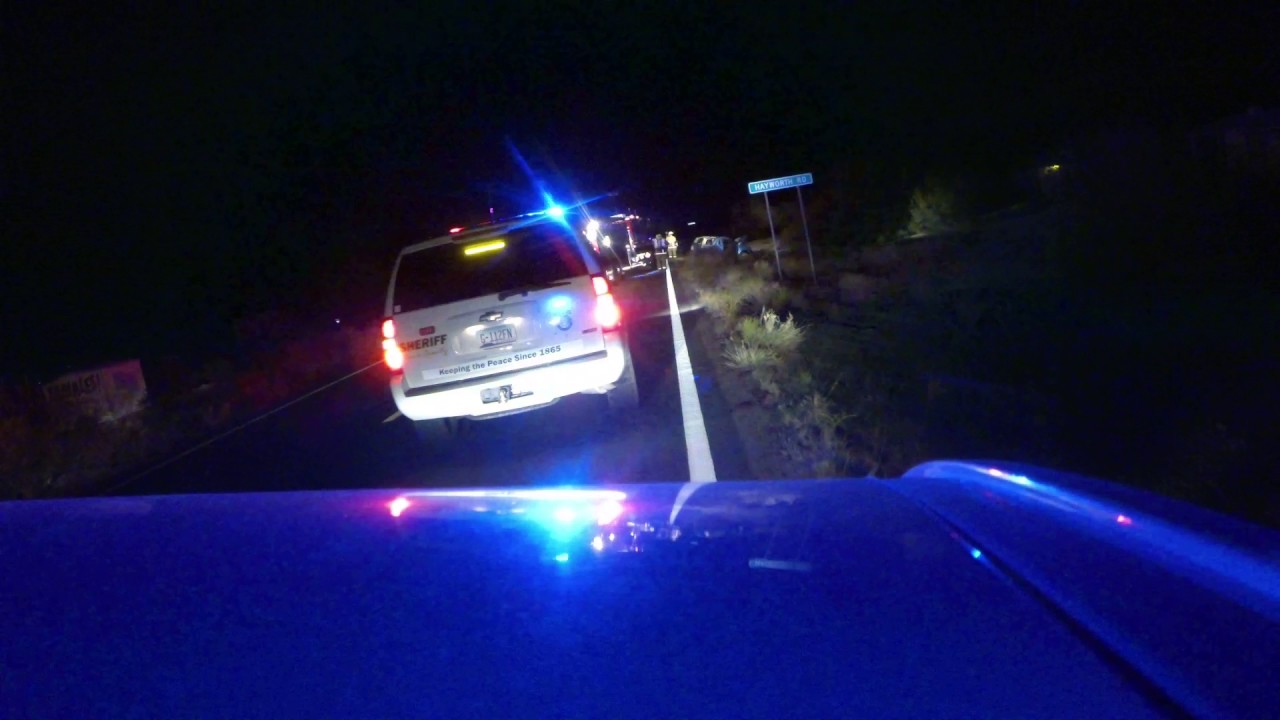 Ajo Volunteer Fire Department hoses flaming collision at Hayworth & AZ