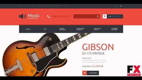 Preview Music Store Responsive OpenCart Template TMT