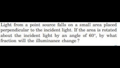 Light from a point source falls on a small area placed perpendicular to the incident light. If the a