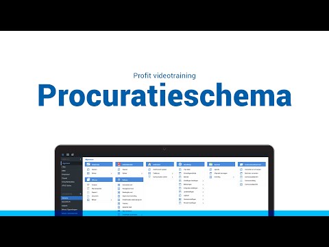 Procuratieschema en workflow vastleggen