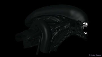 Alien monster created in Lightwave 3D