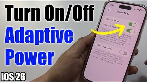 Adaptieve voeding in- en uitschakelen op iPhone iOS 26