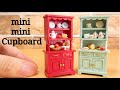 DIY mini mini Cupboard☕ミニミニ食器棚 /Miniature Furniture/Kitchen
