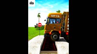 Truck Vs SpeedBump With railway impossible Challenge #mudrunner #pcgame #shorts