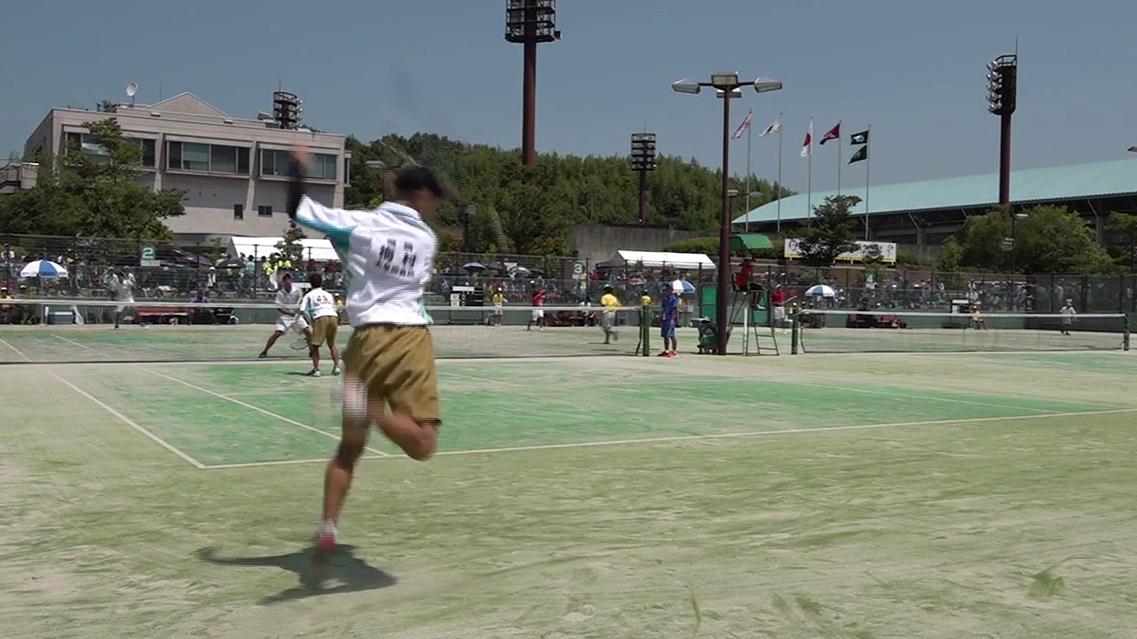 2018IH  男子ソフトテニス ダブルス2回戦　梅村・林田 大牟田（福岡県）VS永濱・安藤 神戸星城（兵庫県）