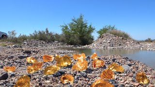 Mining Amber Stones and Gold! There is still a lot left on this River.