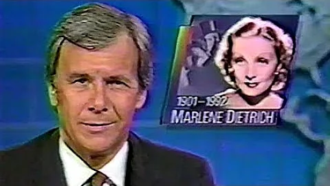 The Passing of Marlene Dietrich, May 1992