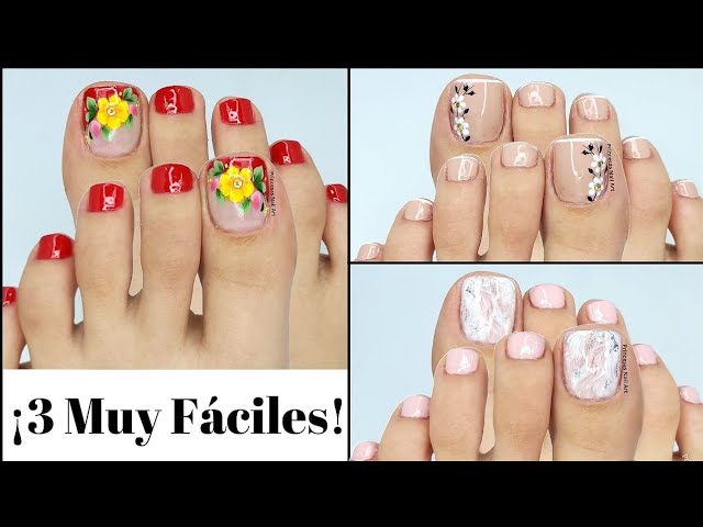 8 diseños de uñas de pies fáciles - Decoradas bonitas y sencillas, ¡lucirás  espectacular seguro!