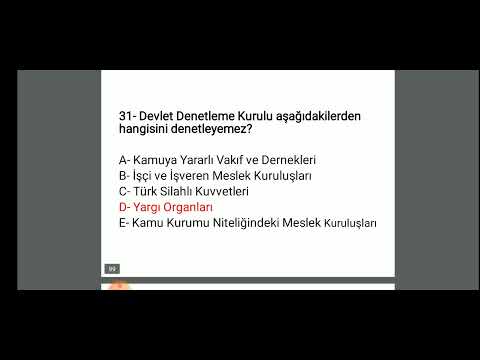 Vatandaşlık ve Anayasa soru çözümleri 31.soru Devlet Denetleme Kurulu