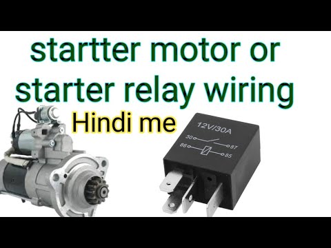 Car starting wairing system.starter relay wairing. ignetion sw.self motor wairing connection.xpland.