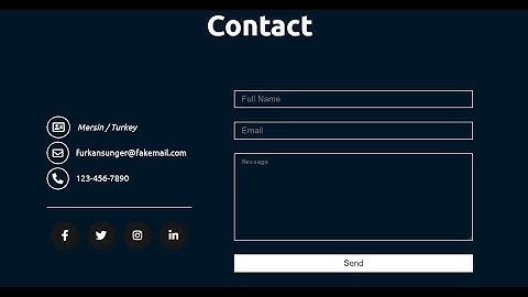 HTML & CSS ile İletişim Formu Yapımı