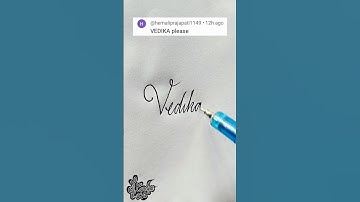 stylish name | Vedika | Calligraphy signature