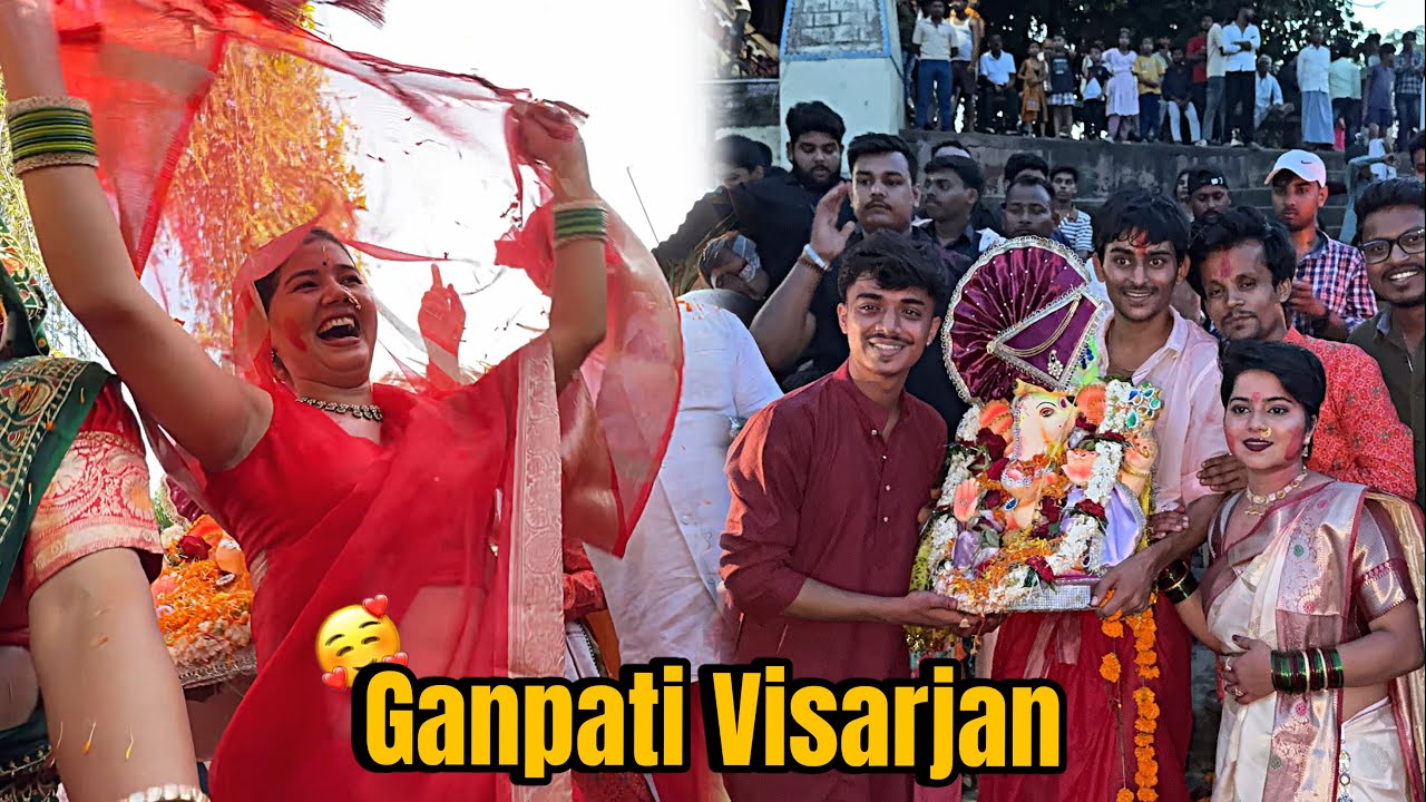 Ganpati Visarjan Pe Nishu Ne Kiya Tagda Dance🥰 || Bappa Ke Jane pr Ginni Hui Emotional🥺