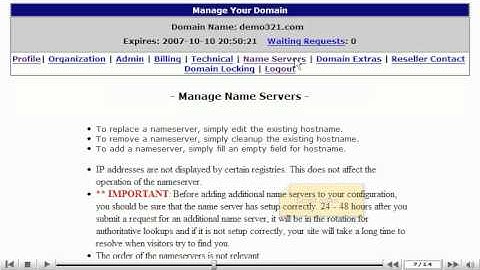 Updating DNS at OpenSRS - Canadian Web Hosting