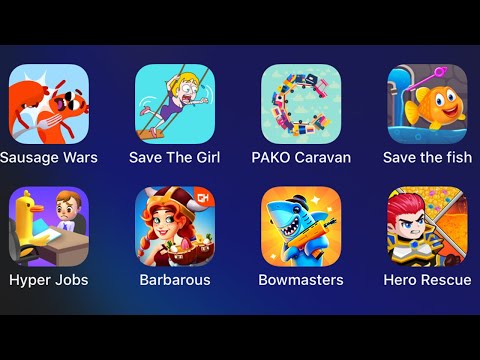 Sausage Wars Save The Girl Pako Caravan Save The Fish Hyper Jobs Barbarous Bowmasters Hero Rescue Youtube - pako roblox