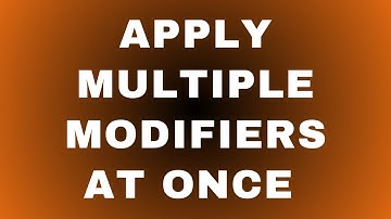 Apply multiple modifiers at once to multiple objects in Blender