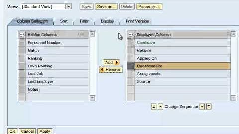Personalizing the Layout of Dashboards in SAP E-Recruiting