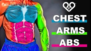 Upper Body workout at home - chest, abs and arms muscles