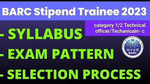 BARC Category 2 Syllabus 2023 || Selection process for Electrician ||