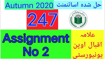 aiou code 247 Solved Assignment no 2