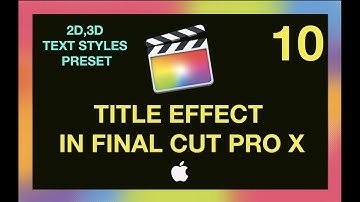 Tamil Tutorials -  2D,3D Text Styles Preset in FCP X (Gold Glittering video clip free download )
