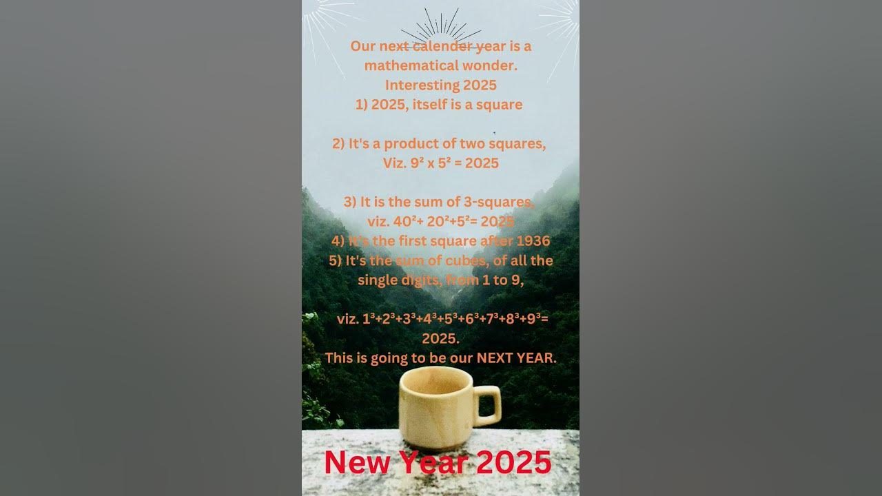 New_Year_2025 The Mathematical WONDER newyearshorts YouTube