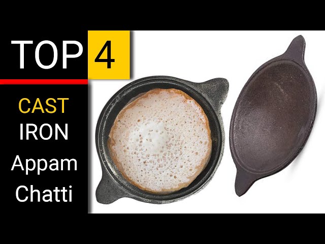 8 Inch Premium Cast Iron Appam Pan Patra Chatti Kallu Pre-Seasoned  Induction