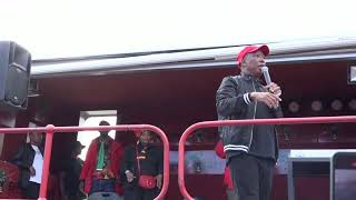 President @Julius_S_Malema Addresses the EFF Community meeting in MOSSEL BAY. #EFFCommunityMeetings