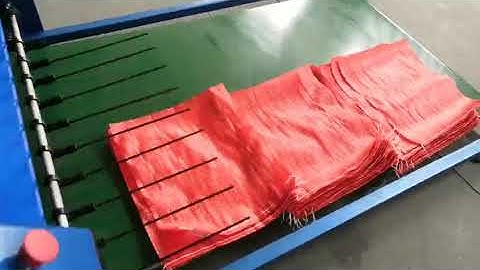 mesh bag auto cutting and sewing machine, leno bag auto cutting and stitching machine