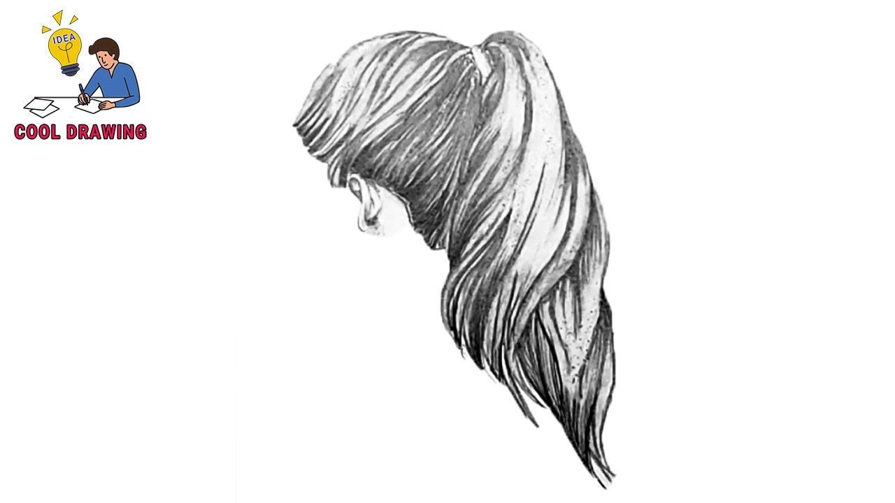 Drawing of Hair - Tutorial for Beginners - Cool Drawing Idea