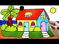 Kids Painting House | Draw and Color My Room, Tree, Window