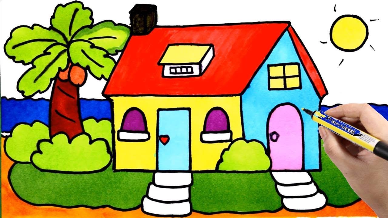 Kids Painting House | Draw and Color My Room, Tree, Window - YouTube