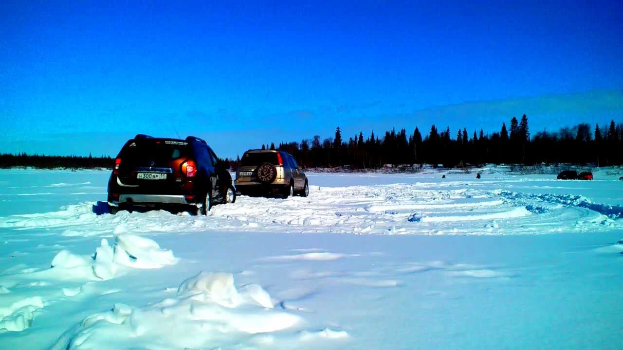 дастер по снегу - YouTube