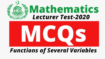 PPSC Lecturer Maths Test MCQS | Lecture 7
