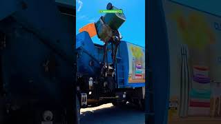 Garbage Truck Day for Toddlers | side loader truck picks up trash | minminplaytime #garbagetruck