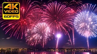 4K Amazing Fireworks Show ✦ 1Hour Holiday Mood | Relaxation Time | Video Only