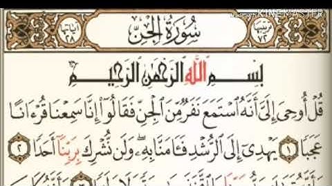 سورة الجن من آية ( ١ ) إلى آية ( ١٣ ) للقارئ : محمد صديق المنشاوي .