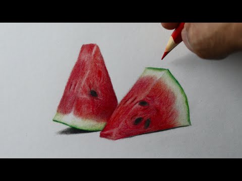 Como desenhar Melancia - PASSO A PASSO - narrado