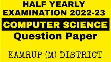 Class 10 Half Yearly 2022-23 Computer Science Question Paper
