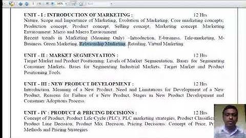 1st Semester Subject: Principles of Marketing Module-1 Video No-1