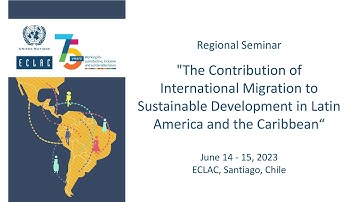 Regional Seminar Contribution of intraregional migration to sustainable development