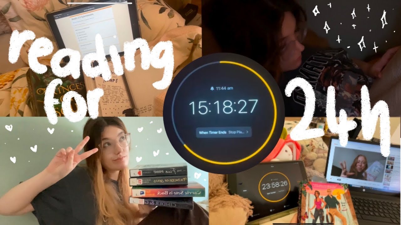 i attempted to read for 24 hours !! spoiler free reading vlog 🍄💐 - YouTube