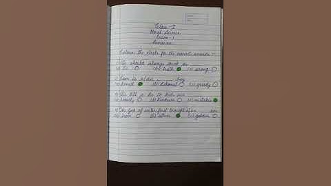 Class 1st ll Moral Science ll Being Honest ll Excercise - 1