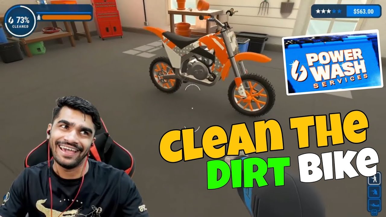 Clean The Dirt Bike | Power Wash Simulator @shreemanlegendliveofficial 
