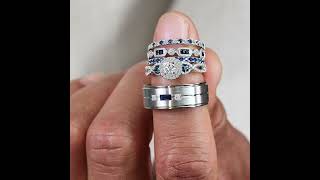 Blue Sapphire Engagement Rings and Wedding Bands