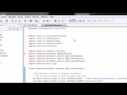 Android Tutorial 9 - Include Prepopulated Database - YouTube