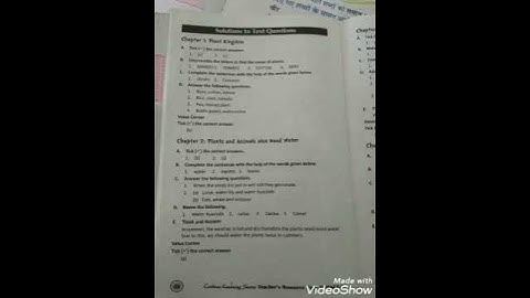 Std 2 science ch 1 and 2 textbook exercise answers