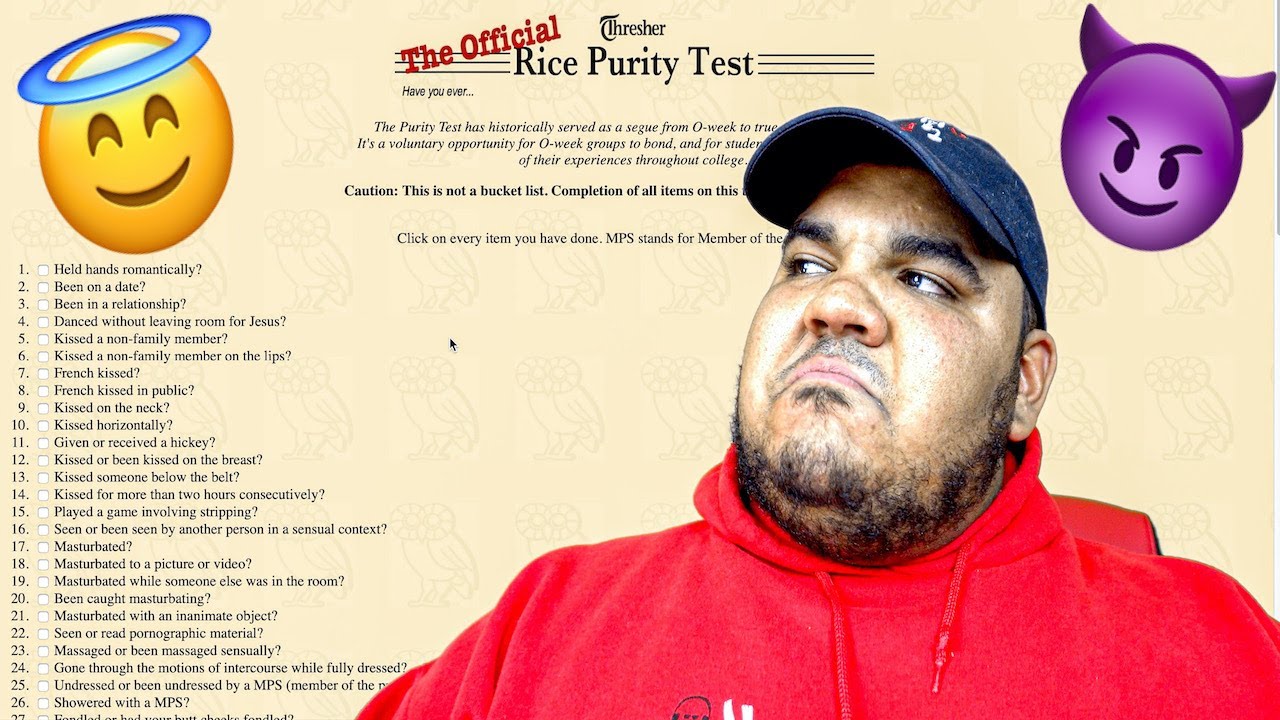 Rice purity. Rice Purity Test. Rice Purity Test на русском.