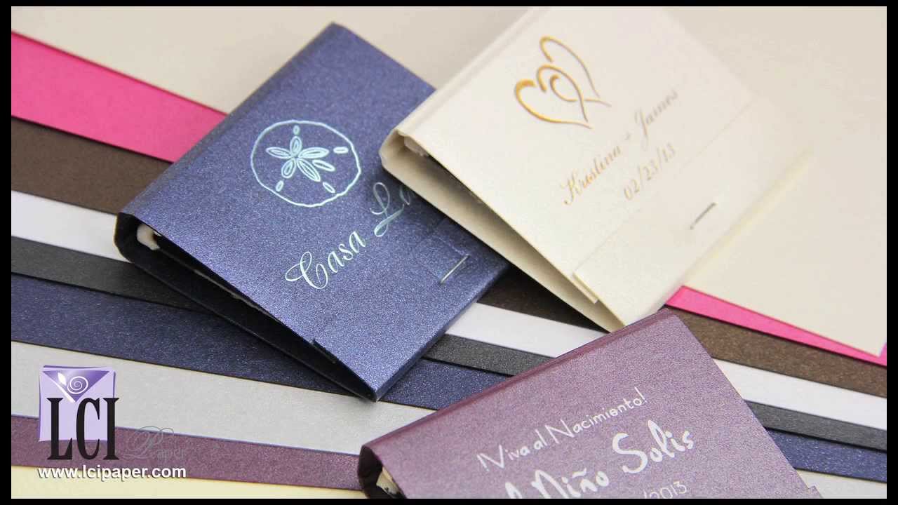 Printed Match Metallic Printed Matches For Wedding Party Favors - YouTube