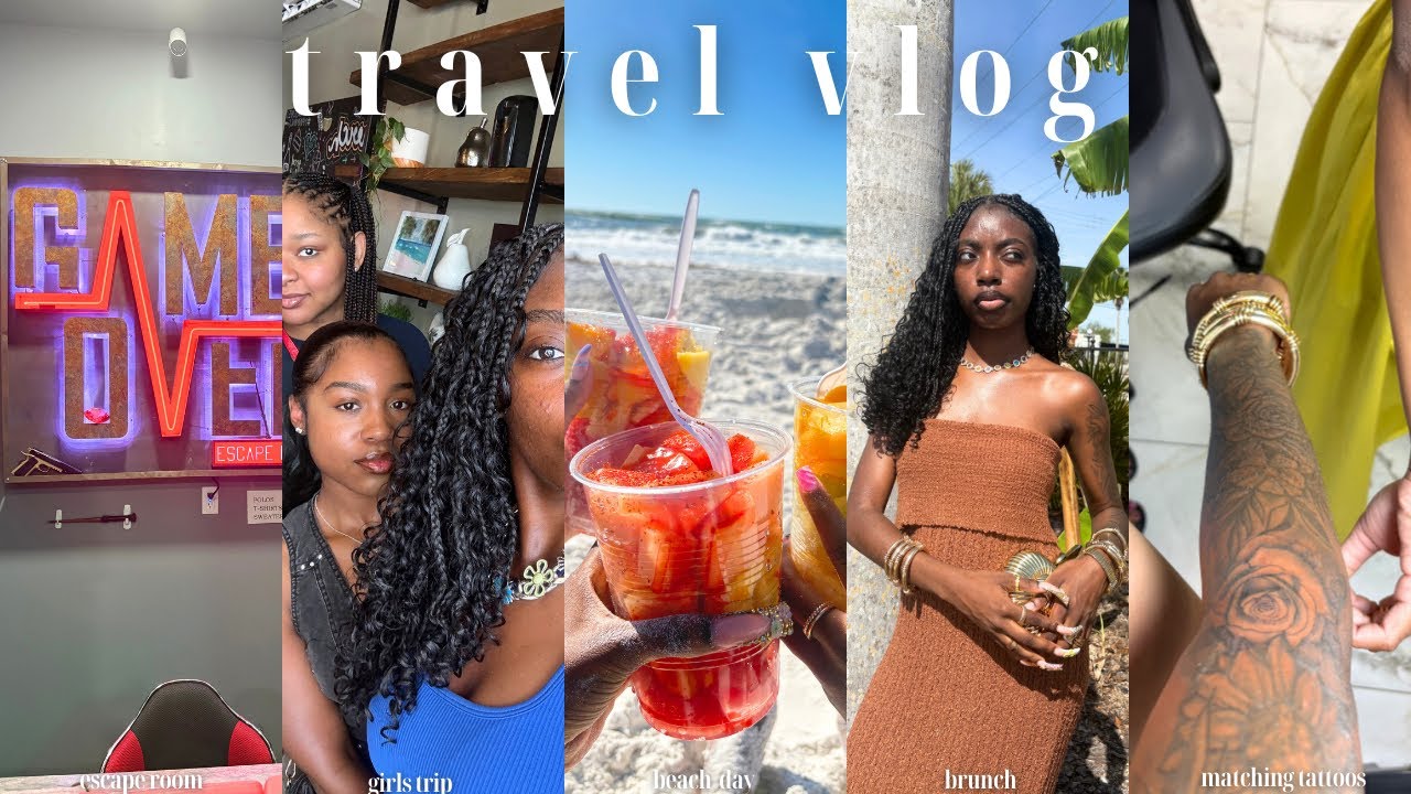 [TRAVEL VLOG]: GIRLS TRIP FLORIDA + ESCAPE ROOM + BEACH DAY + BRUNCH + MATCHING TATTOOS & MORE